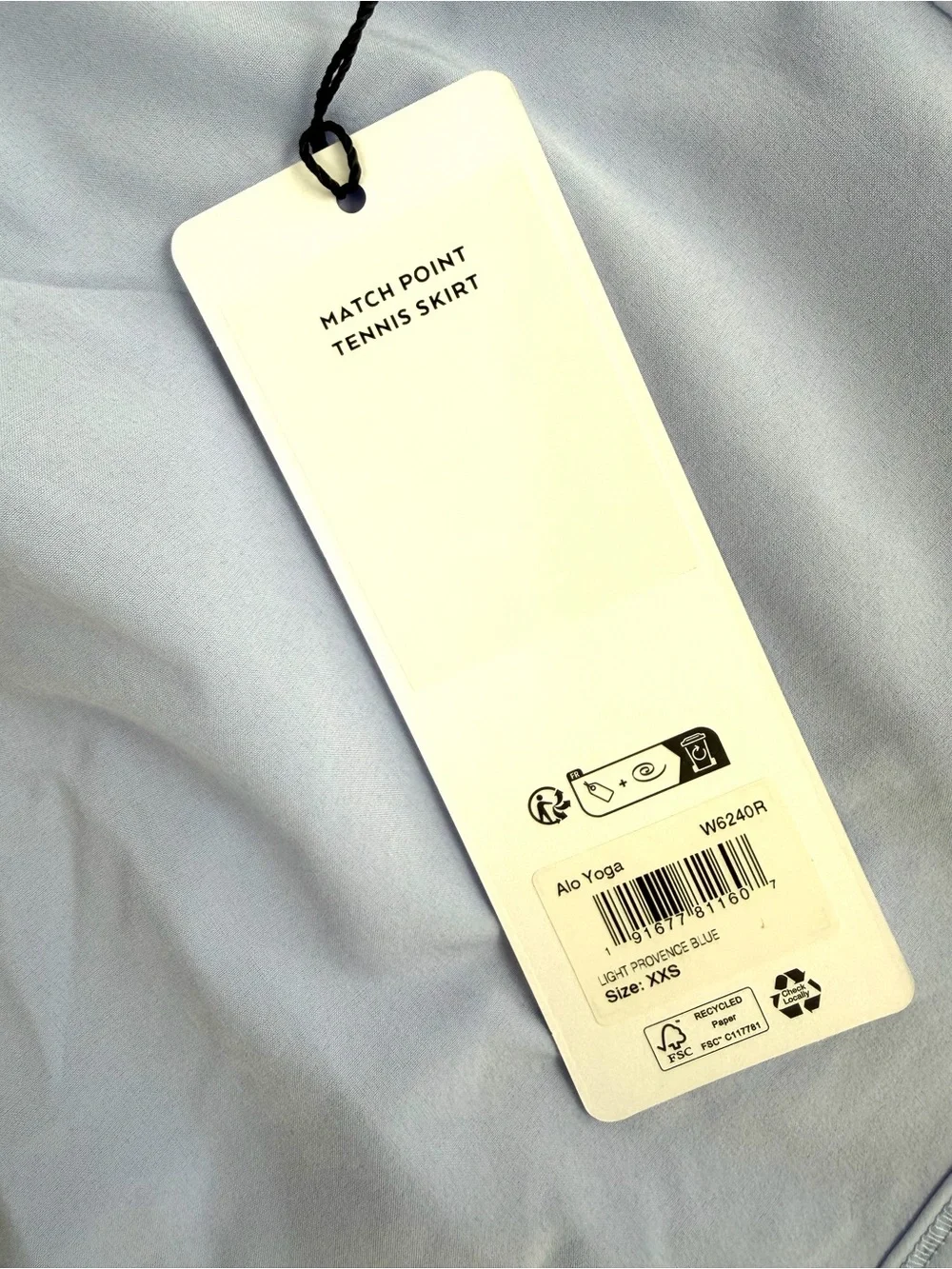 🩵ALO🩵 LIGHT PROVENCE BLUE Match Point Tennis Skirt